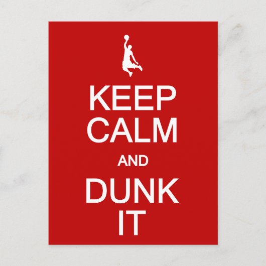 Calm & Dunk It Postcard behalten, anpassen Postkarte (Vorderseite)