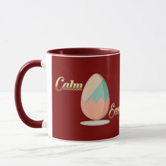 Calm Easter – Aesthetic Egg Art - caneca Tasse (Links)