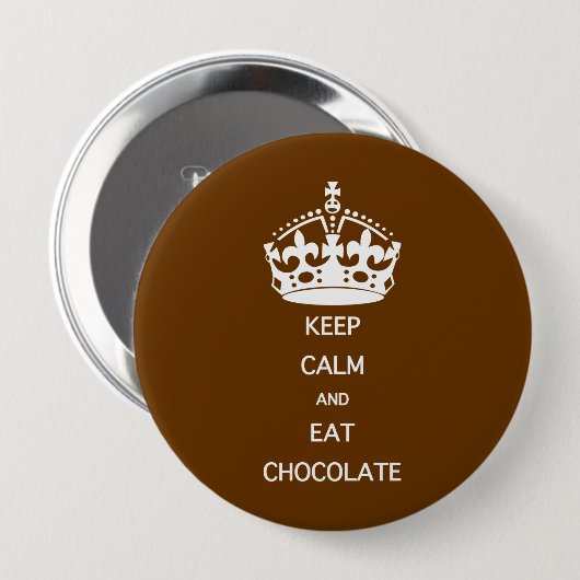 CALM-EAT-SCHOKOLADE behalten Button (Vorne & Hinten)