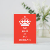 CALM-EAT-SCHOKOLADE behalten Postkarte (Stehend Vorderseite)