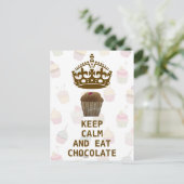 CALM-EAT-SCHOKOLADE behalten Postkarte (Stehend Vorderseite)