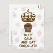 CALM-EAT-SCHOKOLADE behalten Postkarte (Vorne/Hinten)