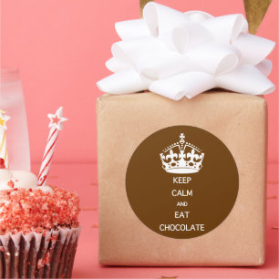 CALM-EAT-SCHOKOLADE behalten Runder Aufkleber