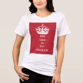 CALM-EAT-SCHOKOLADE behalten Tri-Blend Shirt (Vorderseite)