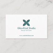 Calm Elegance Minimal Green Beauty Skincare Modern Visitenkarte (Rückseite)