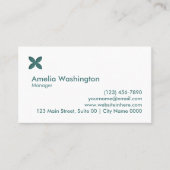 Calm Elegance Minimal Green Beauty Skincare Modern Visitenkarte (Vorderseite)