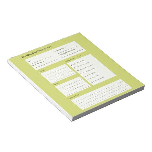 Calm Evening Routine Planner Notizblock (angewinkelt)