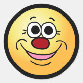 Calm Face Grumpey Runder Aufkleber (Vorderseite)