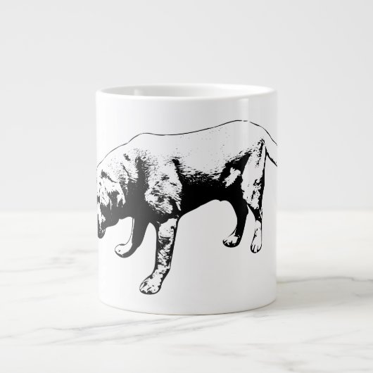 Calm Focus in Monochrome Jumbo-Tasse (Vorderseite)
