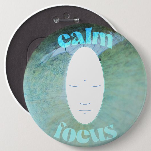 Calm Focus Meditationsleiter Button (Vorne & Hinten)
