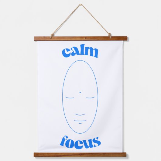 Calm Focus Wandteppich Mit Holzrahmen (Vorderseite)