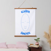 Calm Focus Wandteppich Mit Holzrahmen (Schlafzimmer)