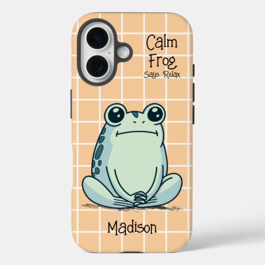 Calm Frog sagt Relax Gewohnt Case-Mate iPhone Hülle (Rückseite)
