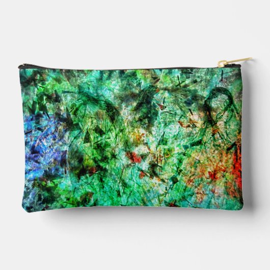 Calm green abstract Cut Sew Bag,Smooth abstract Zubehörtasche (Rückseite)