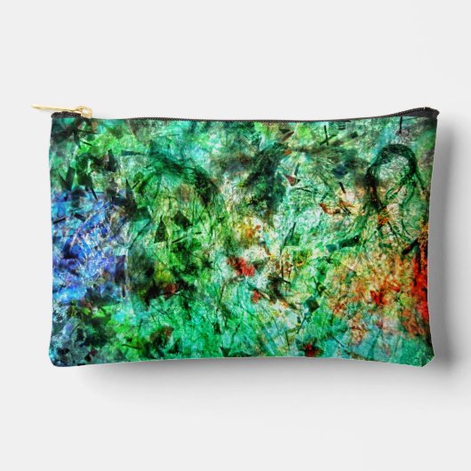 Calm green abstract Cut Sew Bag,Smooth abstract Zubehörtasche (Vorderseite)