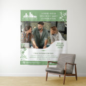 Calm Green Blätter Wellness Förderung Kleines Unte Wandteppich (Beispiel)