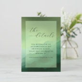 Calm Green Gradient Minimalist Begleitkarte (Stehend Vorderseite)