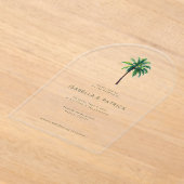 Calm Green Palm Tree Acryleinladungen (Ablage )