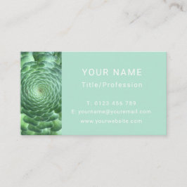 Calm Green sukkulente Pflanze Visitenkarte