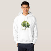 Calm Greens Watercolor Tree Quote Hoodie (Vorne ganz)