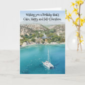 Calm, Happy and full of Sunshine Birthday Card Karte (Gelbe Blume)