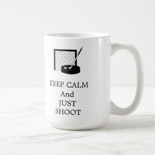 Calm Hockey Net und Stick behalten Kaffeetasse