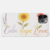 Calm Hope Liebe Floral iPhone Case mit Sunflower & (Rückseite (Horizontal))