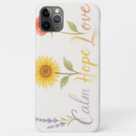 Calm Hope Liebe Floral iPhone Case mit Sunflower &