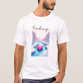 Calm Horizon Valley Line Art T-Shirt (Vorderseite)