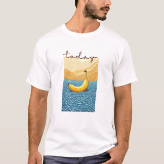 Calm Horizon Valley Line Art T - Shirt