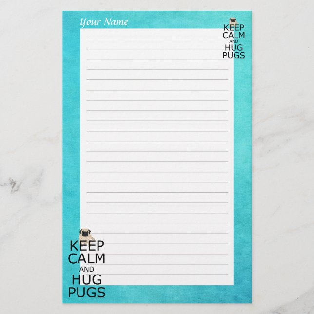 Calm Hug-Mops Personalisiert behalten (Vorderseite)