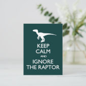 Calm Ignore Raptor-Postkarte behalten Postkarte (Stehend Vorderseite)