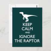 Calm Ignore Raptor-Postkarte behalten Postkarte (Vorne/Hinten)