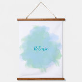 Calm immer noch Wall Art Tapestries Blue Green Wandteppich Mit Holzrahmen (Vorderseite 3)