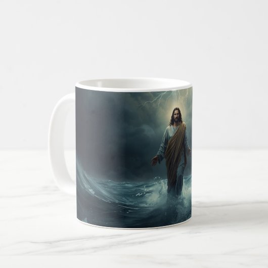 “Calm in the Storm – Faith Mug” Kaffeetasse (Vorderseite Links)