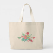 Calm Innerhalb Gelassen ist es Boho Chic Motiviere Jumbo Stoffbeutel (Rückseite)