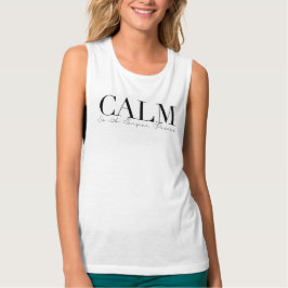 Calm ist ein Super-Power | Yoga Typografie Tank Top
