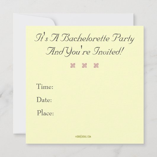 CALM Junggeselinnen-Abschied Custom Invite (Blush) Einladung (Rückseite)