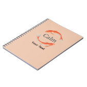 Calm Koi Fish Wasserfarbe Zen Circle Notizblock (Linke Seite)
