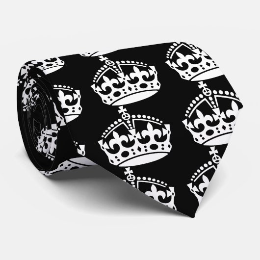 CALM-Kronenmuster behalten Krawatte (Gerollt)