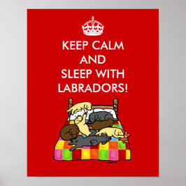 Calm Labradors behalten Poster
