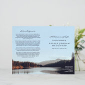 Calm Lake Celebration of Life Funeral Program (Stehend Vorderseite)