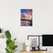 Calm Lake Sakura Poster (Heimbüro)