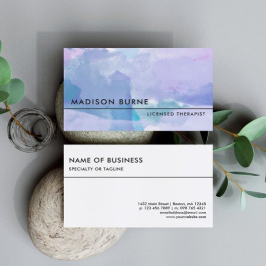 Calm Lavender Watercolor Visitenkarte