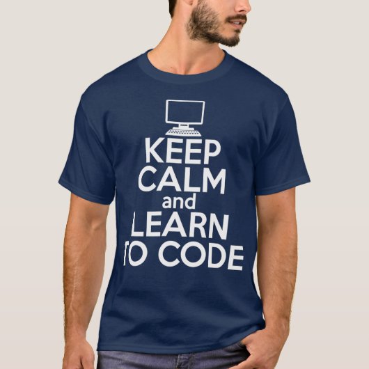 CALM LERNEN IN CODE Funny Coding Meme Geschenk beh T-Shirt (Vorderseite)
