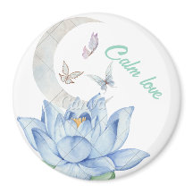 "Calm Liebe" Lotus & Butterfly Wedding Magnet