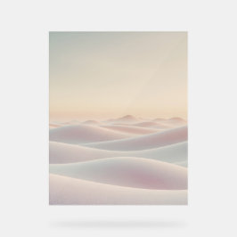 Calm light background with sand dunes acrylschild