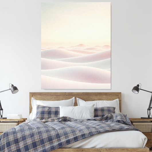 Calm light background with sand dunes leinwanddruck (Insitu (Schlafzimmer))