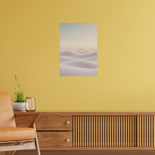 Calm light background with sand dunes poster (Wohnzimmer 2)