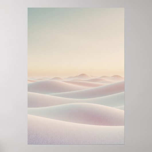 Calm light background with sand dunes poster (Vorne)